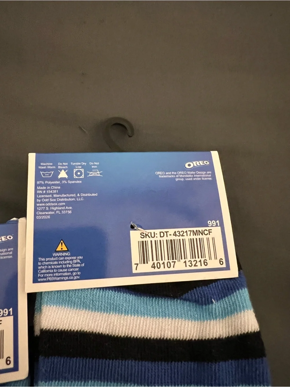 Oreo Cookies Graphic 2 pairs of Socks New
